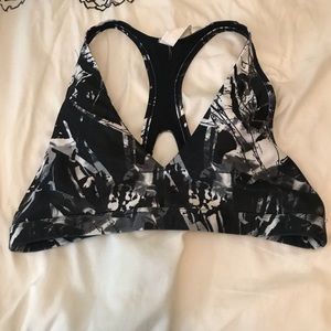 Black and White Sports Bra